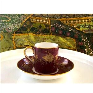 Crown Staffordshire 1920 Fine Bone China Espresso Cup & Saucer Demitasse